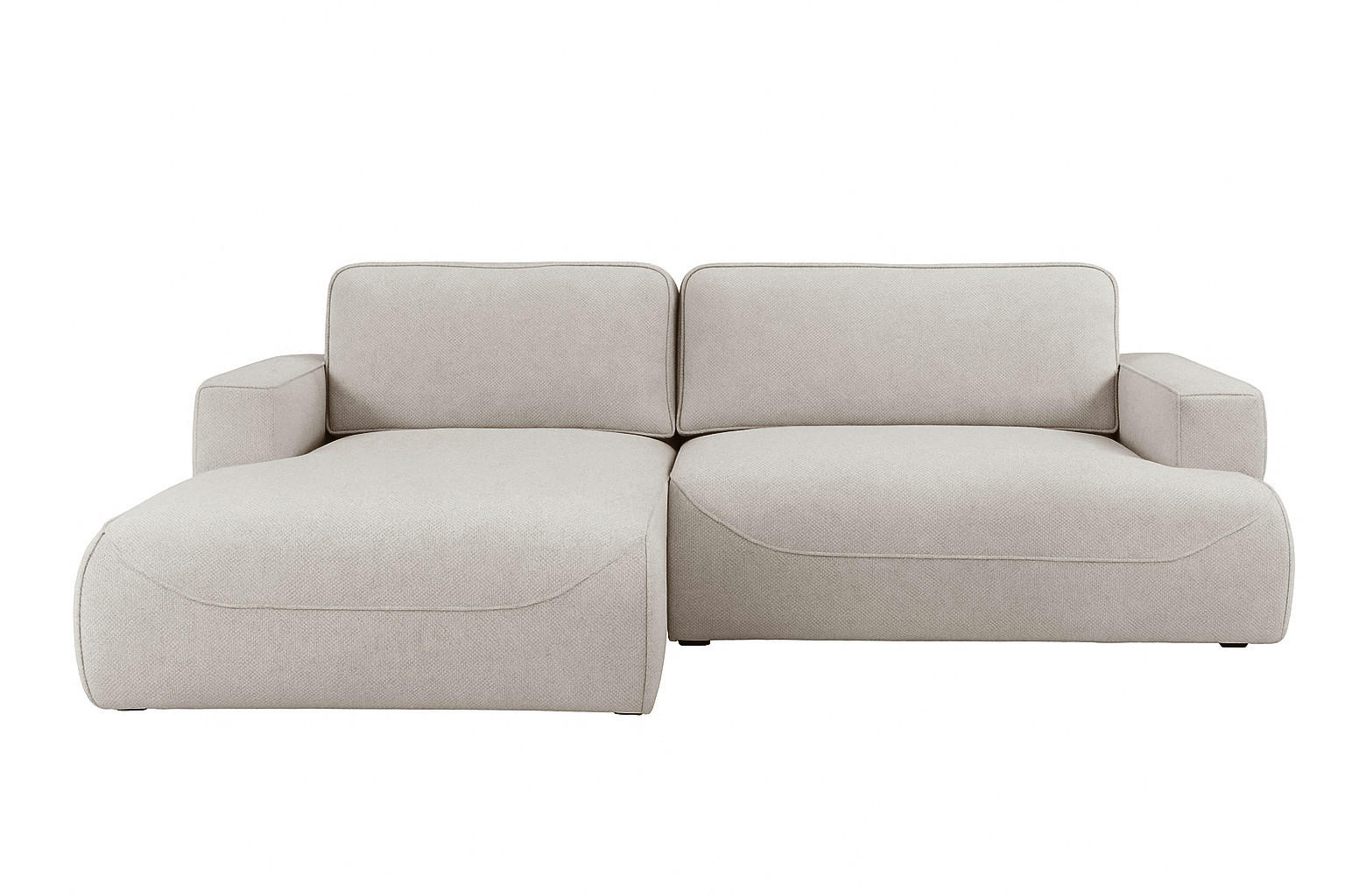 ECKSOFA LUNA mit Bettkasten und Schlaffunktion, Grau - Grau, Textil (195/271cm) - KS Home Concept