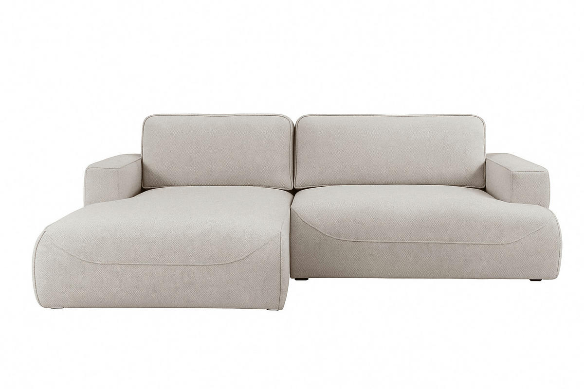 ECKSOFA LUNA mit Bettkasten und Schlaffunktion, Grau - Grau, Textil (195/271cm) - KS Home Concept