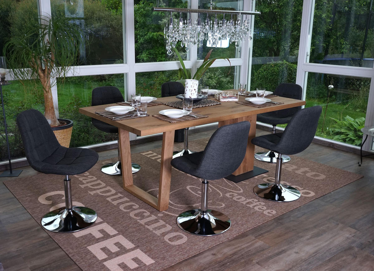 ESSZIMMERSTUHL Grau 2er-Set - Dunkelgrau/Grau, Textil (47/84/50cm) - Jamb