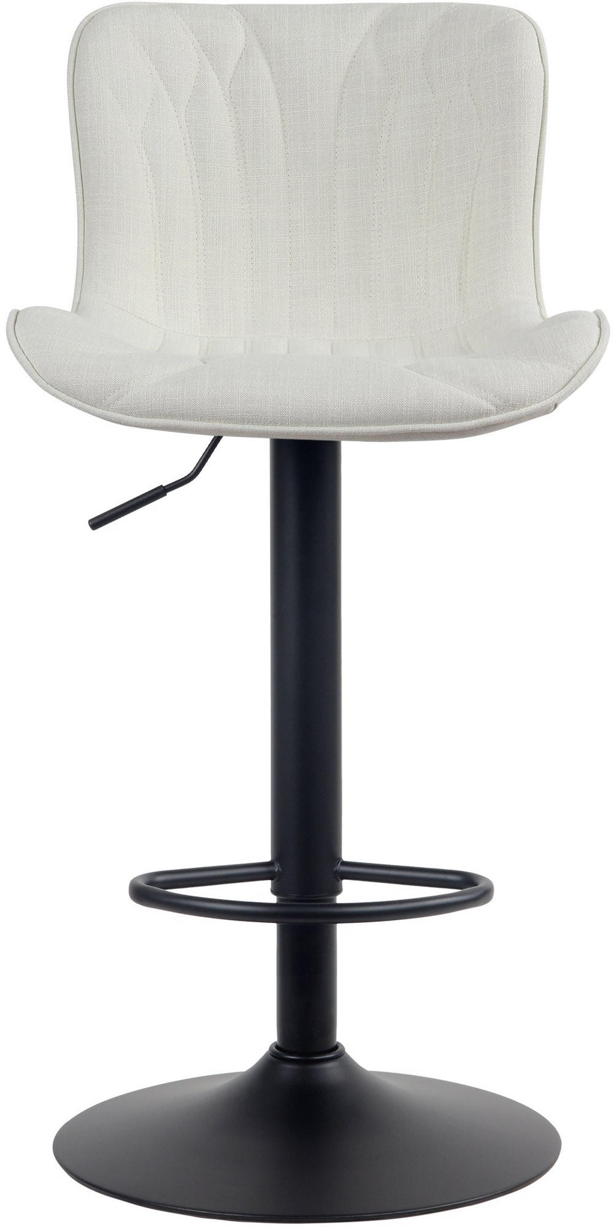 BARHOCKER Stoff creme - Creme/Schwarz, Textil/Metall (48/83/54cm) - CLP