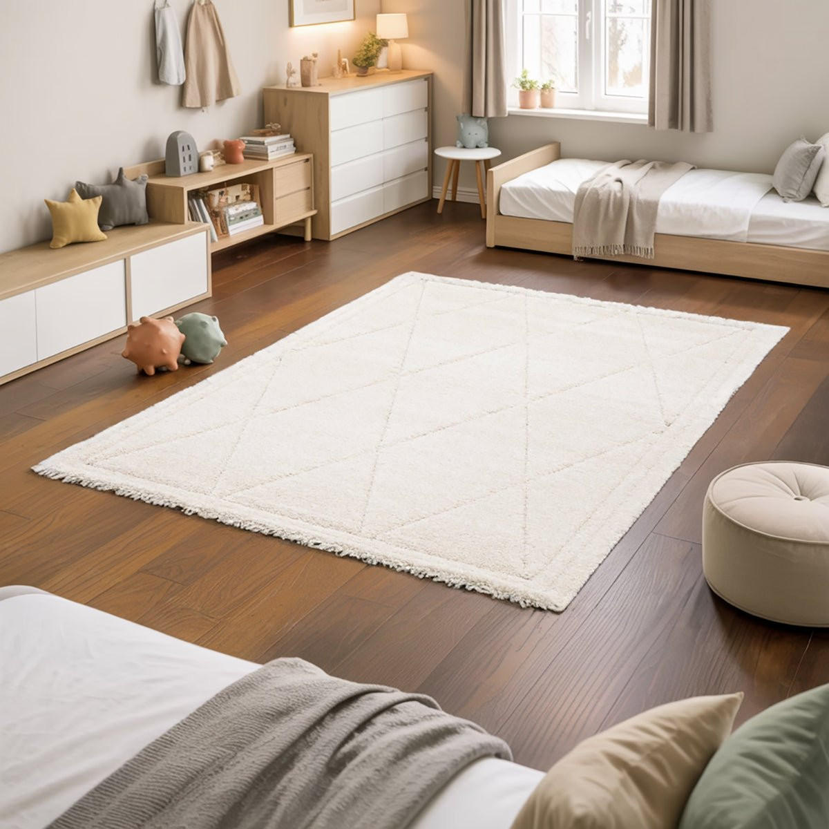 TEPPICH Design Relief-Effekt beige - Beige, Textil (160/230cm) - AFK Living