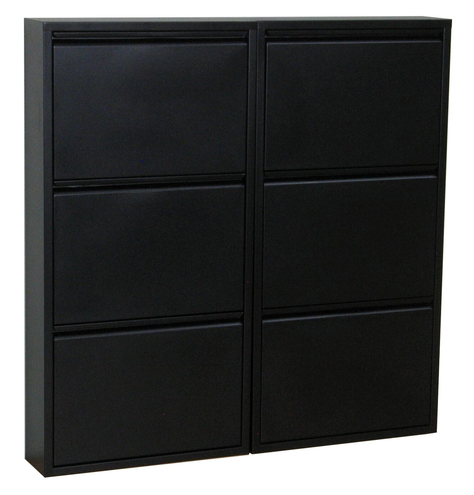 SCHUHKIPPER schwarz - Schwarz, Holzwerkstoff (101/106/16cm) - ebuy24