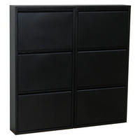 SCHUHKIPPER schwarz - Schwarz, Holzwerkstoff (101/106/16cm) - ebuy24