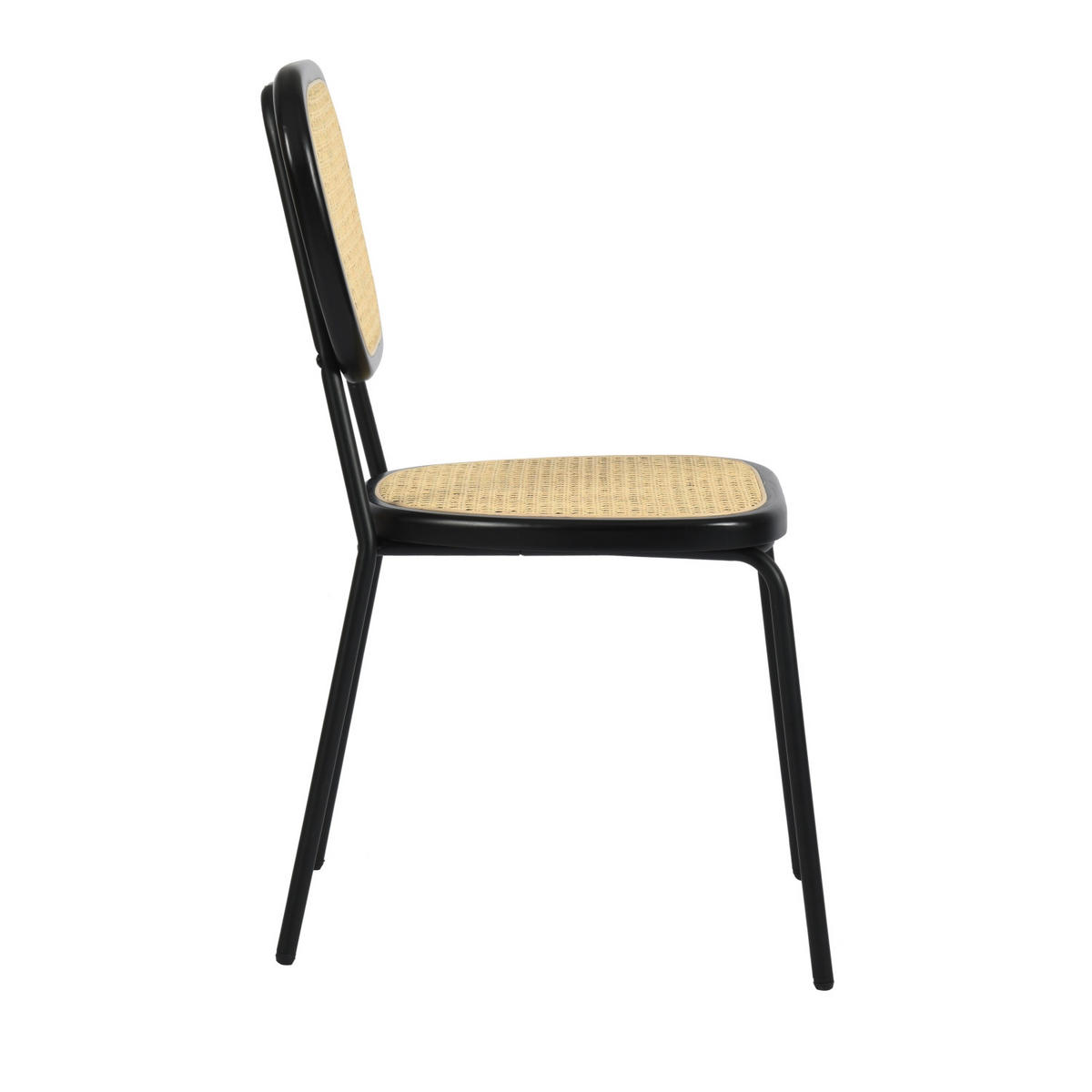 STUHL-SET 2 Stück Schwarz - Beige/Schwarz, Metall (44/86/53cm) - Urban Meuble