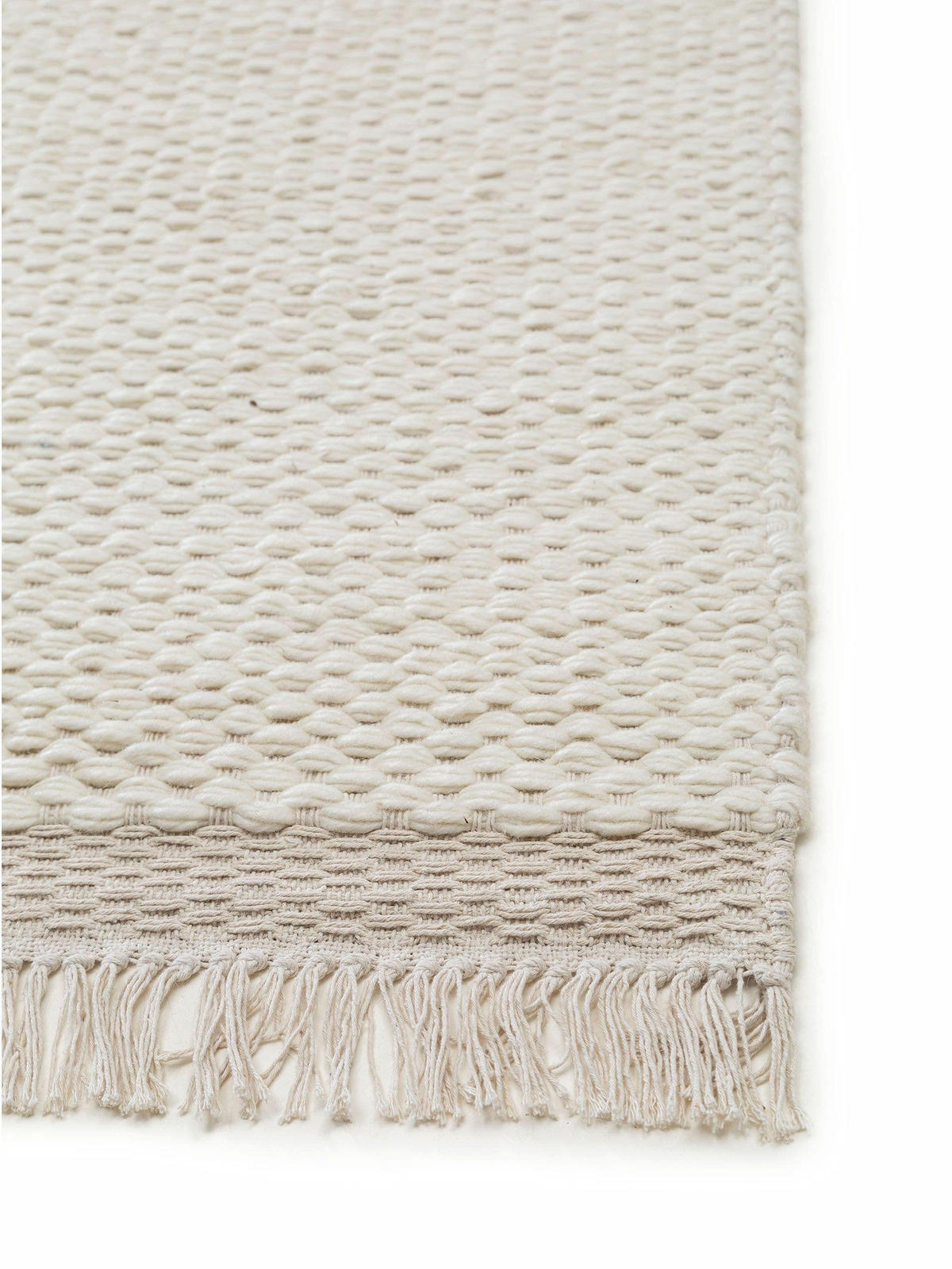 WOLLTEPPICH Lana Cream 80x150 cm - Creme, Textil (80/150cm) - benuta Pure