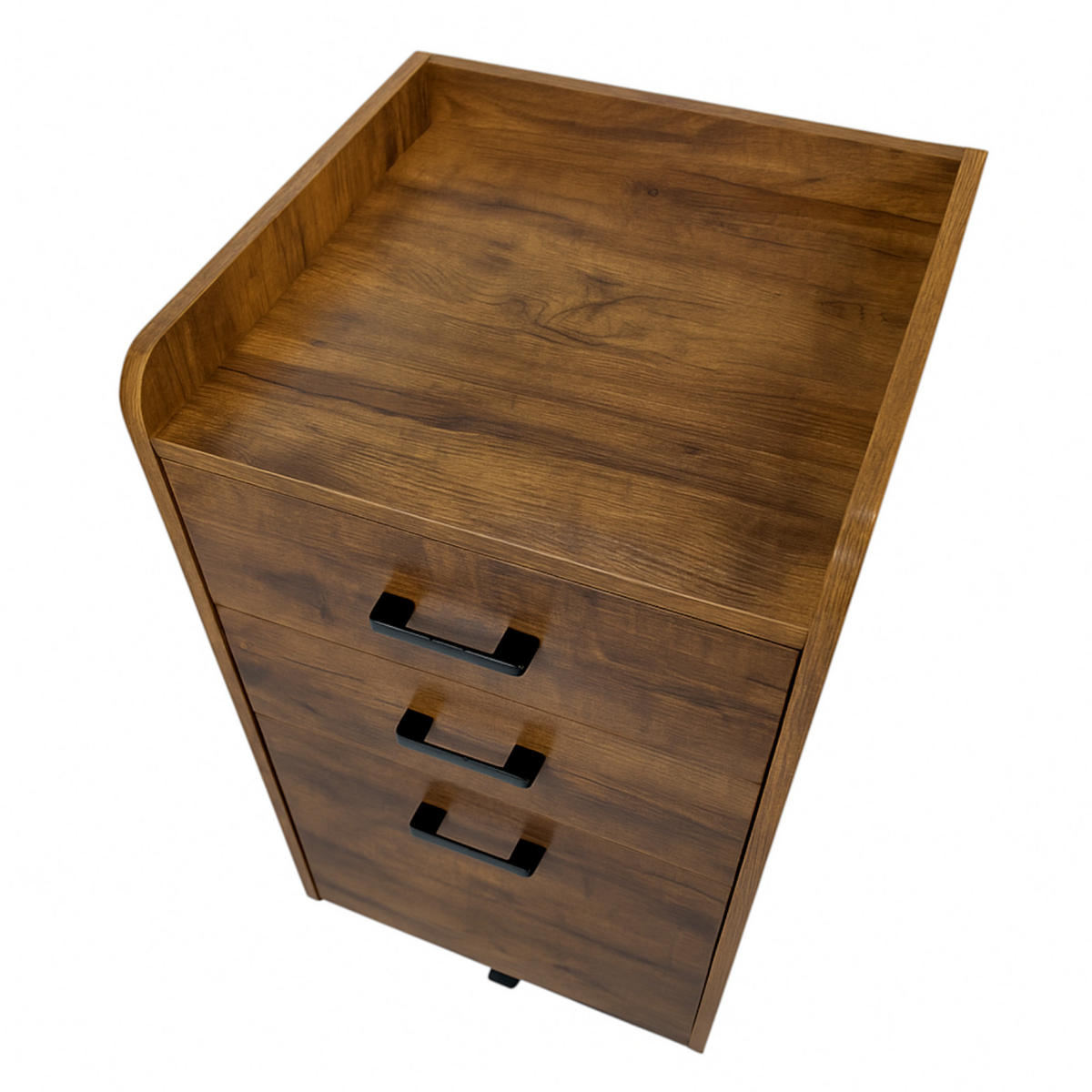 ROLLCONTAINER Holzoptik Dunkelbraun 3 Schubladen 42x40x72 cm - Dunkelbraun, Holzwerkstoff/Metall (42/72/40cm) - Begryf