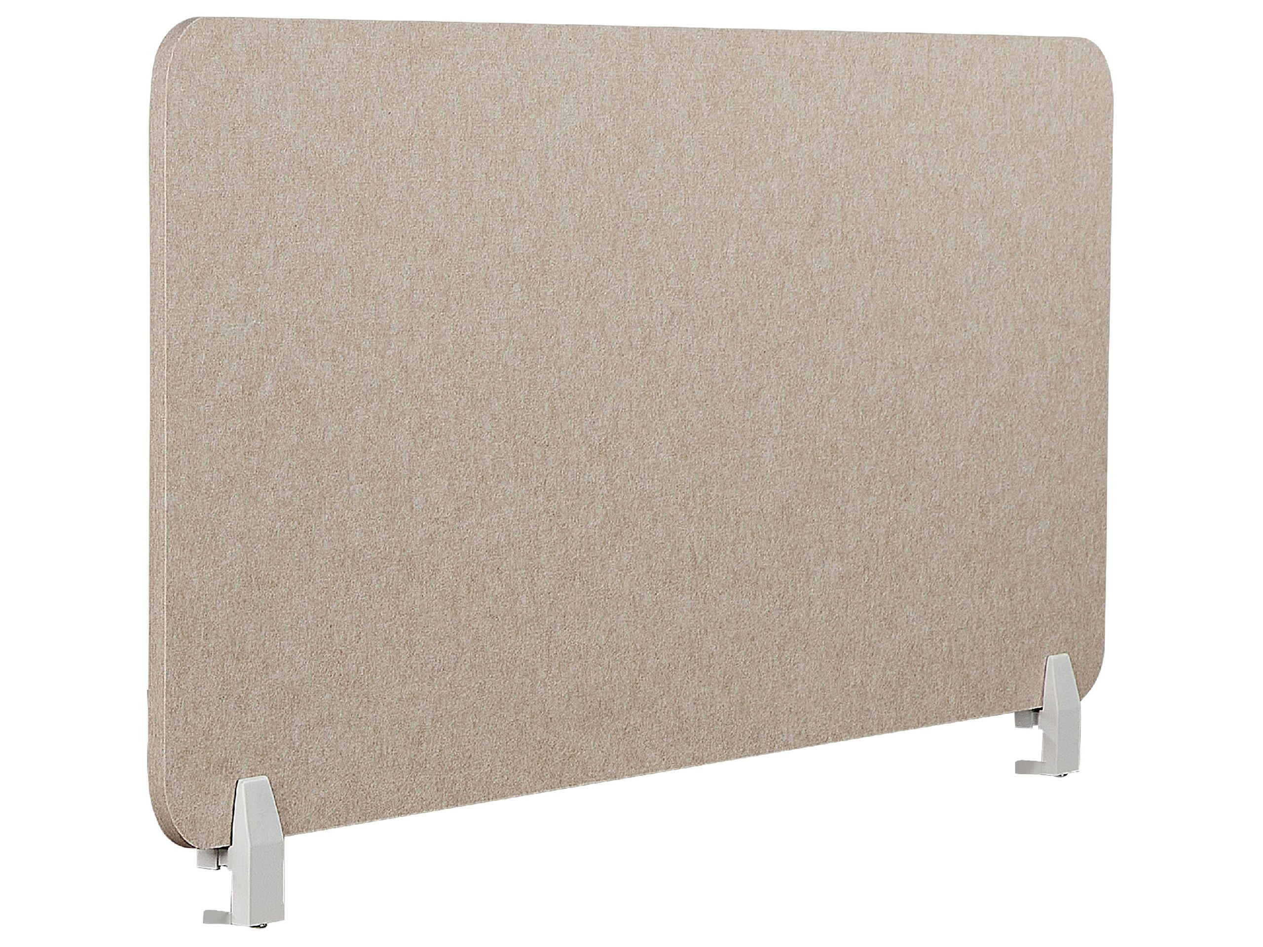 SCHREIBTISCHTRENNWAND Beige 120x1x50 Split - Beige, Kunststoff (1/120/50cm) - Beliani