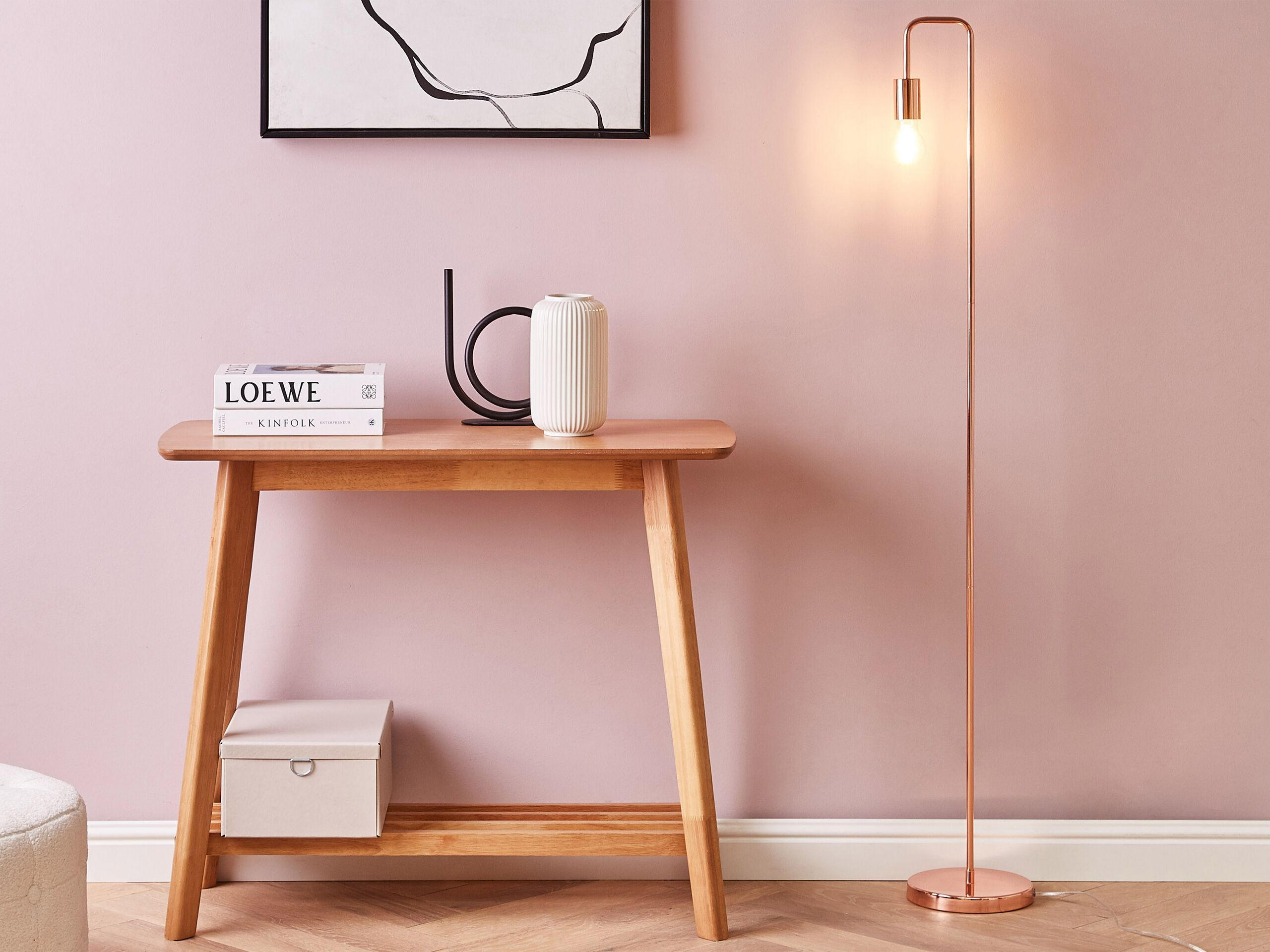 STEHLAMPE Savena 14/20/140 cm - Kupferfarben, Metall (14/20/140cm) - Beliani