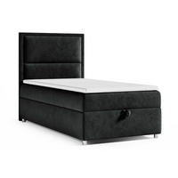 BOXBETT mit Bettkasten Trinity K11-SINGLE Bonellfederkern inkl. Topper - Schwarz, Holz/Holzwerkstoff (100/200cm) - Best For Home