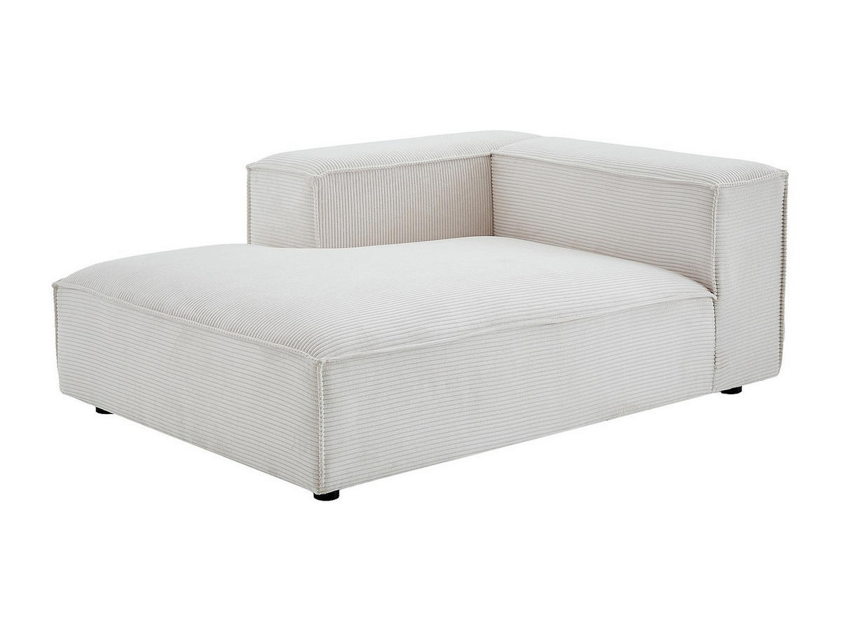 RECAMIERE ohne Schlaffunktion - 1 Person - samt - beige Ruzolo - Beige, Textil (120/67/169cm) - Vente-Unique