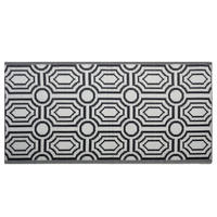 OUTDOOR-TEPPICH Bidar 180/90 cm - Schwarz, Kunststoff (90/180cm) - Beliani