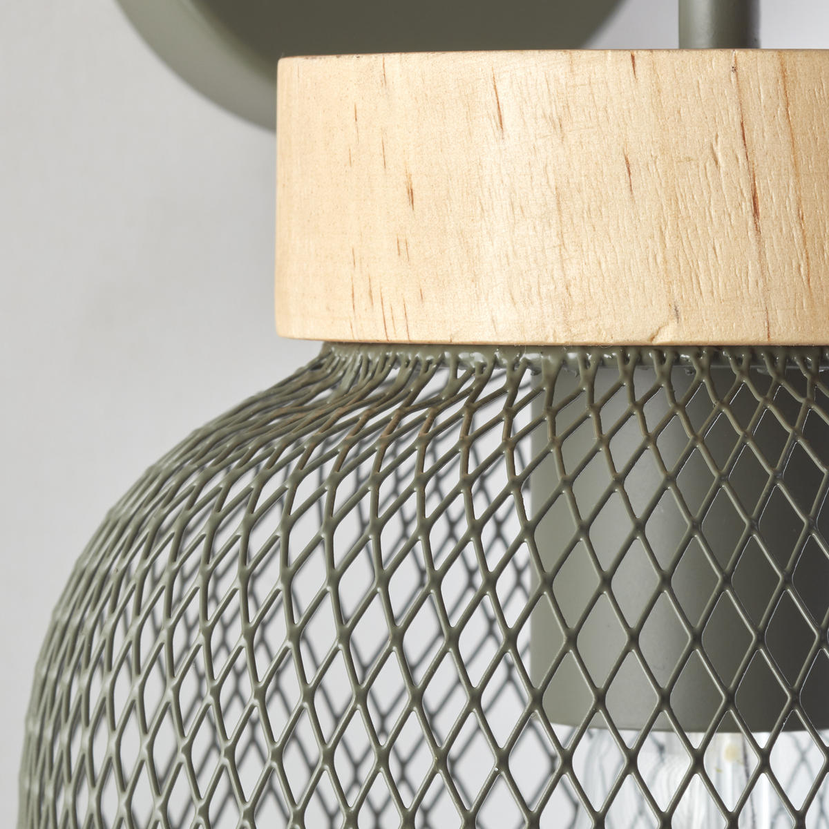 WANDLEUCHTE Giada 99107/74 - Grün, Holz (16/26.5/21cm) - Brilliant