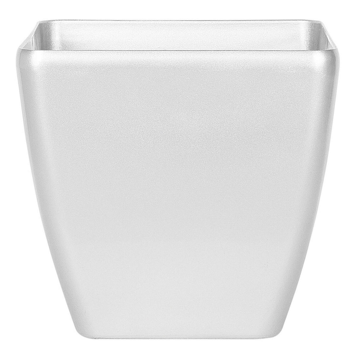 BLUMENTOPFSILBERQUADRATISCH 35/35/34cm Astras - Silberfarben, Stein (34cm) - Beliani