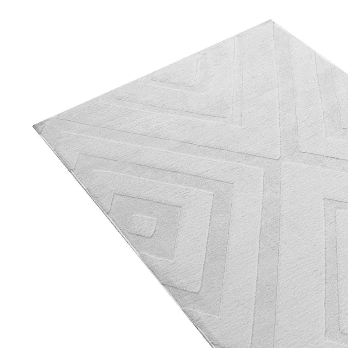 TEPPICH Hellgrau 80/300 cm Borah - Hellgrau/Grau, Textil (80/300cm) - Beliani