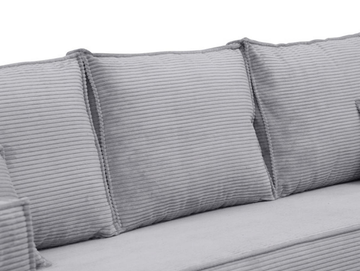SOFA Grau EKO Ausziehbar - Grau, Textil (234/87/88cm) - Sepro Meble