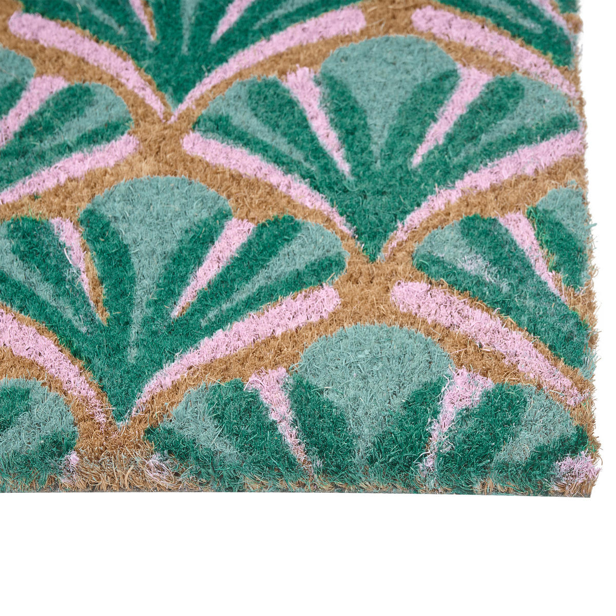 FUSSMATTE Grün 40/60 cm Kokosfasern Tatalik - Grün, Textil (40/60cm) - Beliani