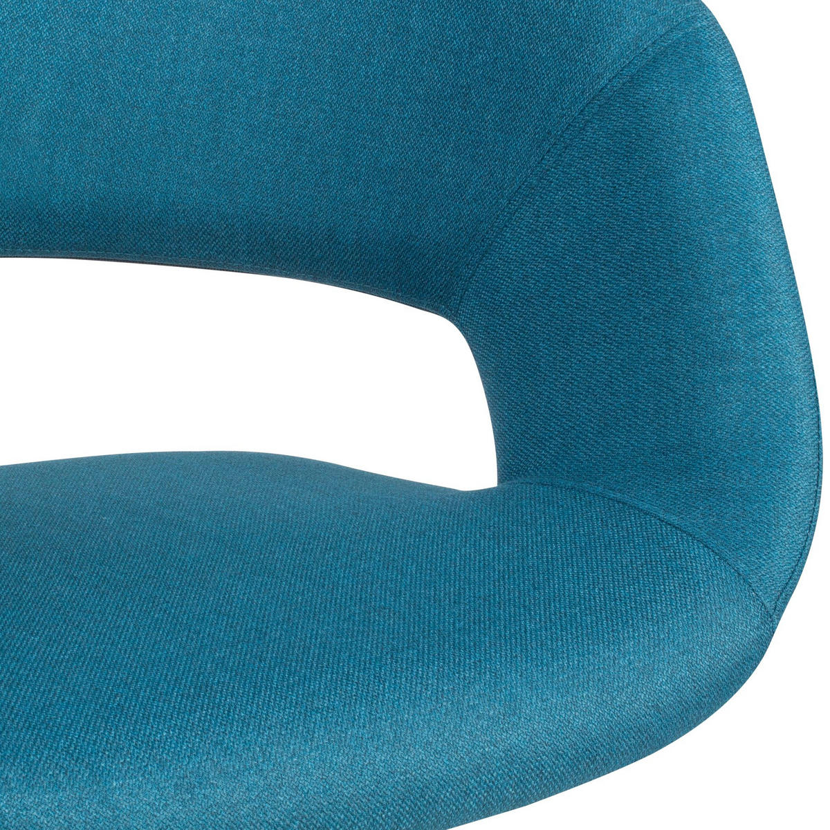 ESSZIMMERSTUHL Polyesterbezug mit Holzgestell Retro gepolstert, Blau 56x50x80 cm - Blau/Beige, Holz/Textil (56/80/50cm) - KADIMA DESIGN