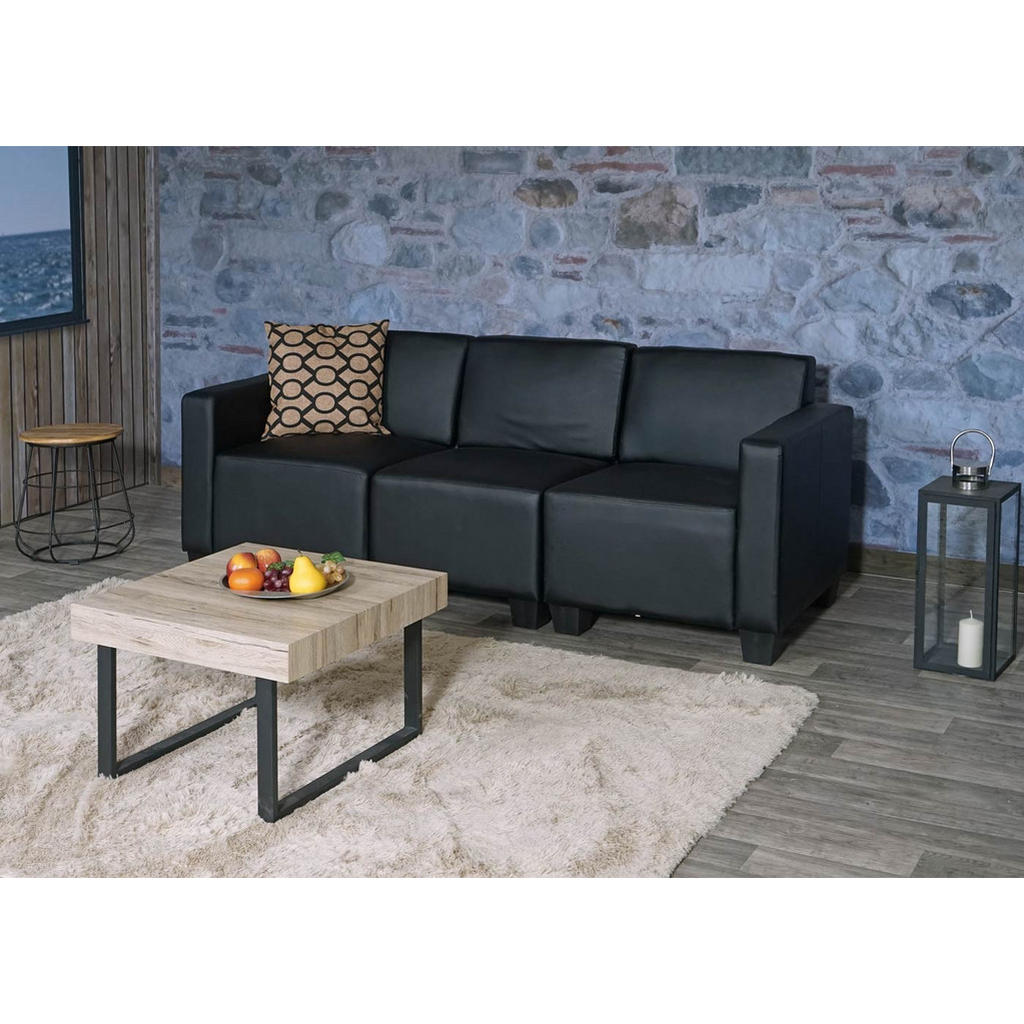 Thumbnail - MCW 3-Sitzer, Schwarz, Textil, 193x76x72 cm, Wohnzimmer, Sofas & Couches, Sofas, 3-Sitzer Sofas