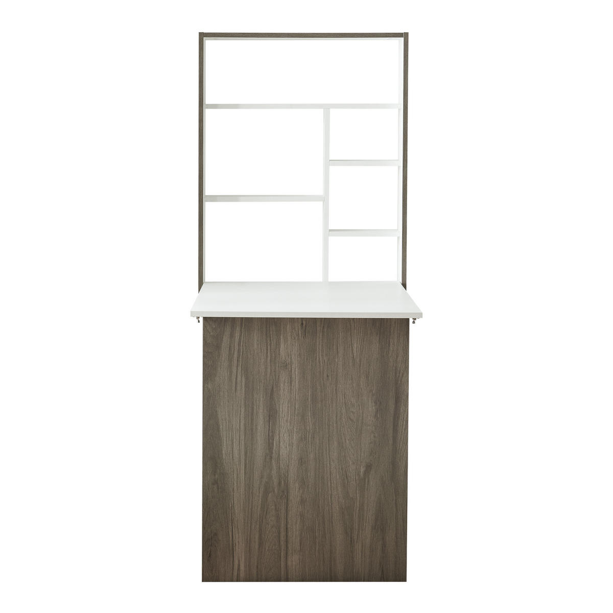WANDKLAPPTISCH Greve - Naturfarben/Weiß, Holzwerkstoff (76.5/71.5/58.5cm) - [en.casa]
