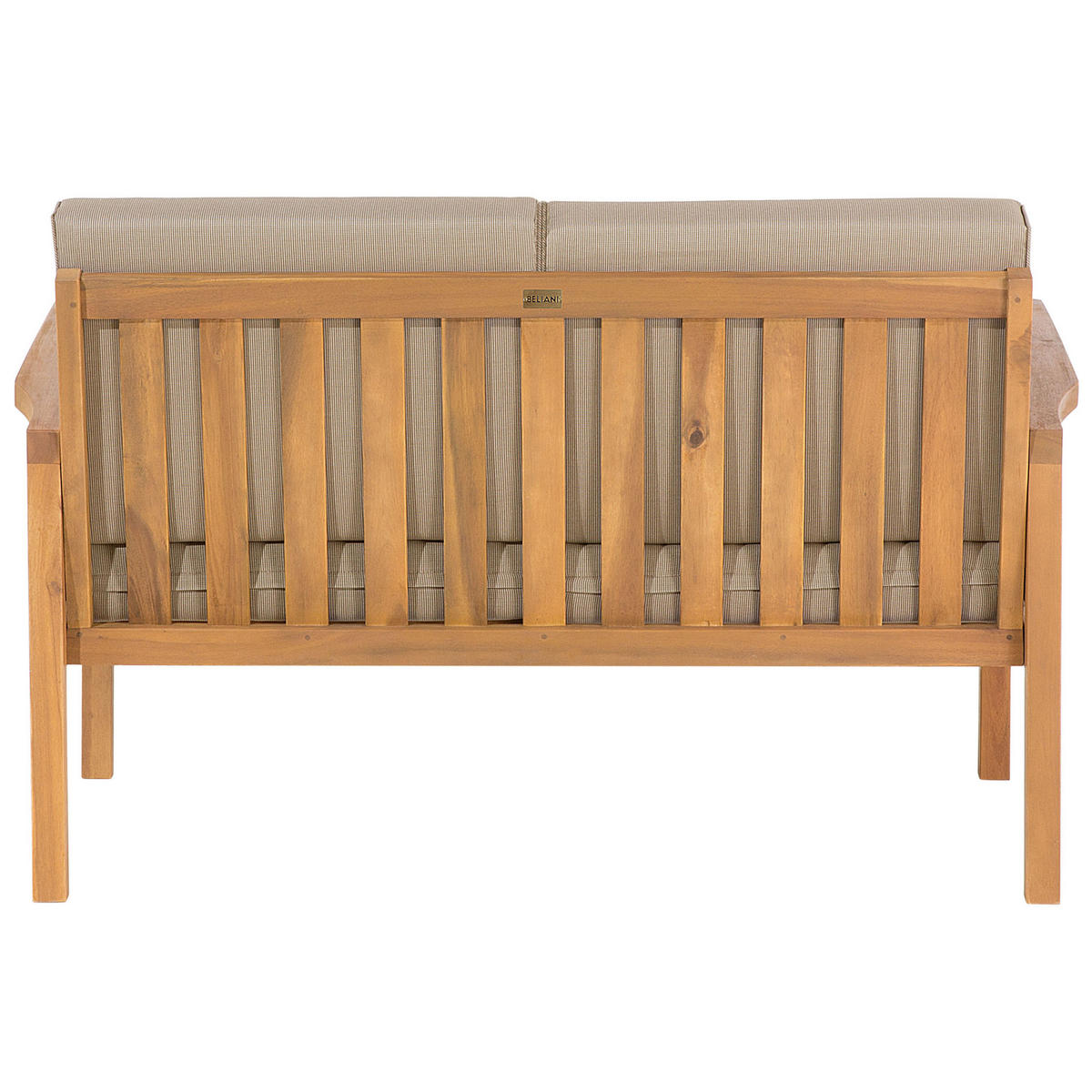 4-SITZER LOUNGE SET zertifiziertes Holz hellbraun Manila - Taupe/Hellbraun, Holz - Beliani