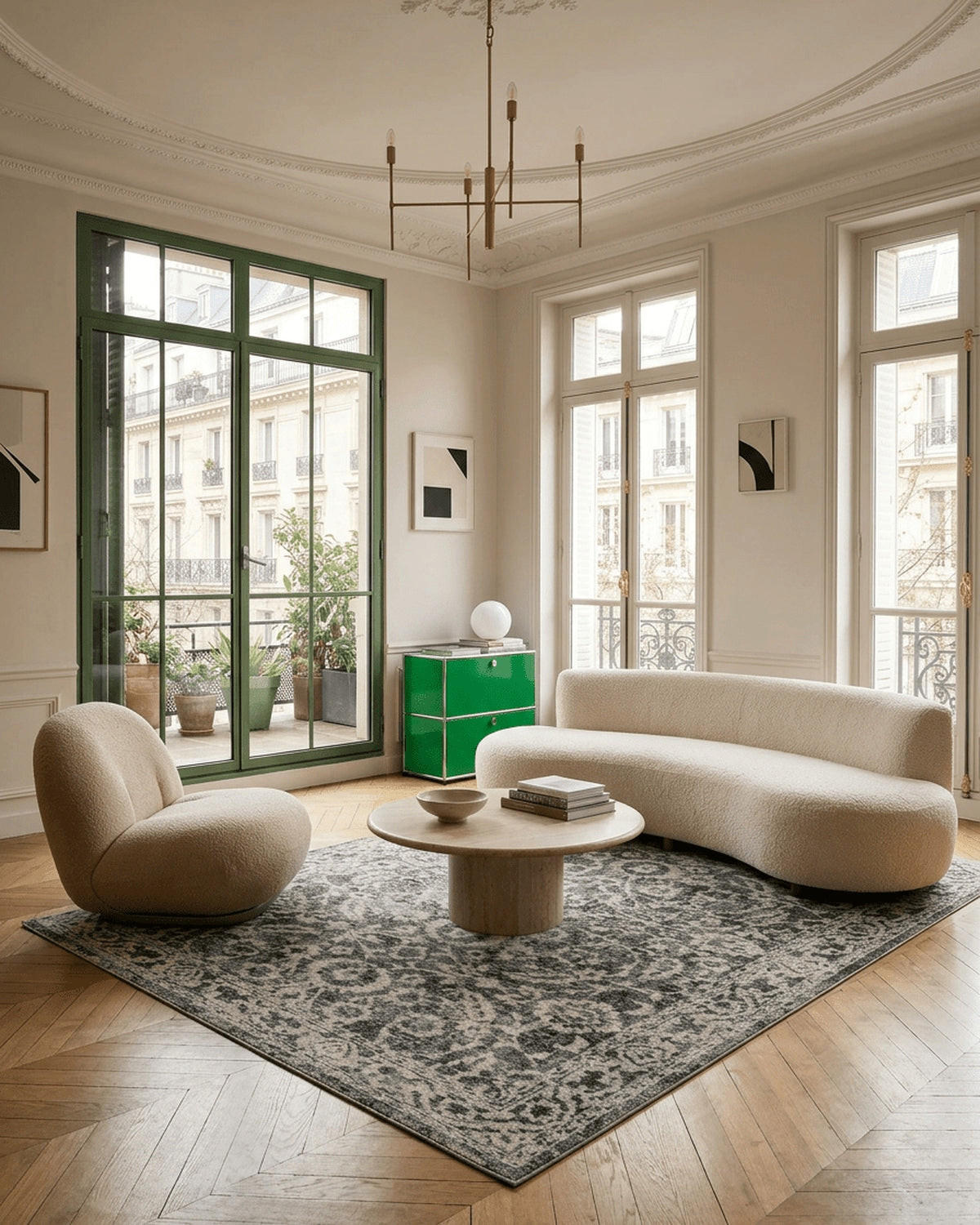 TEPPICH aus recycelten Fasern im Designstil grün - Grün, Textil (160/230cm) - AFK Living