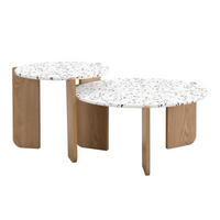 COUCHTISCH 2er Set modular Wohnzimmer - Naturfarben, Holz (70/70/35cm) - LEBENLANG
