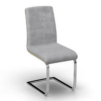 SCHWINGSTUHL Nubia Grau Bouclé Gepolstert - Grau, Holz (44/90/59cm)