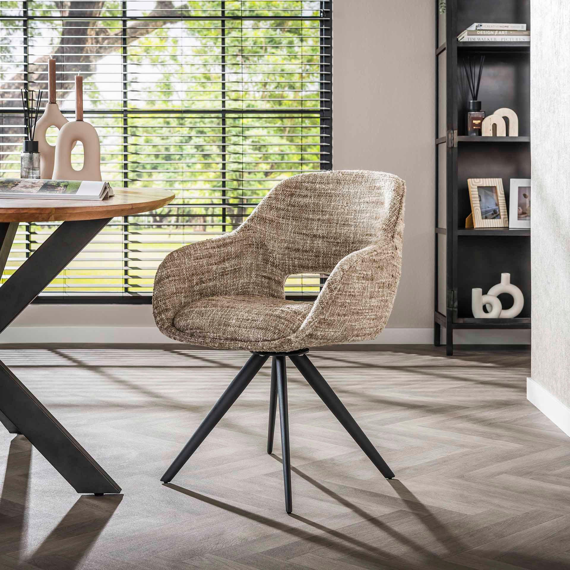 ESSZIMMERSTUHL Spring Beige 62/60/82 cm 2er-Set - Beige, Textil (60/82/62cm) - Hoyz Collection