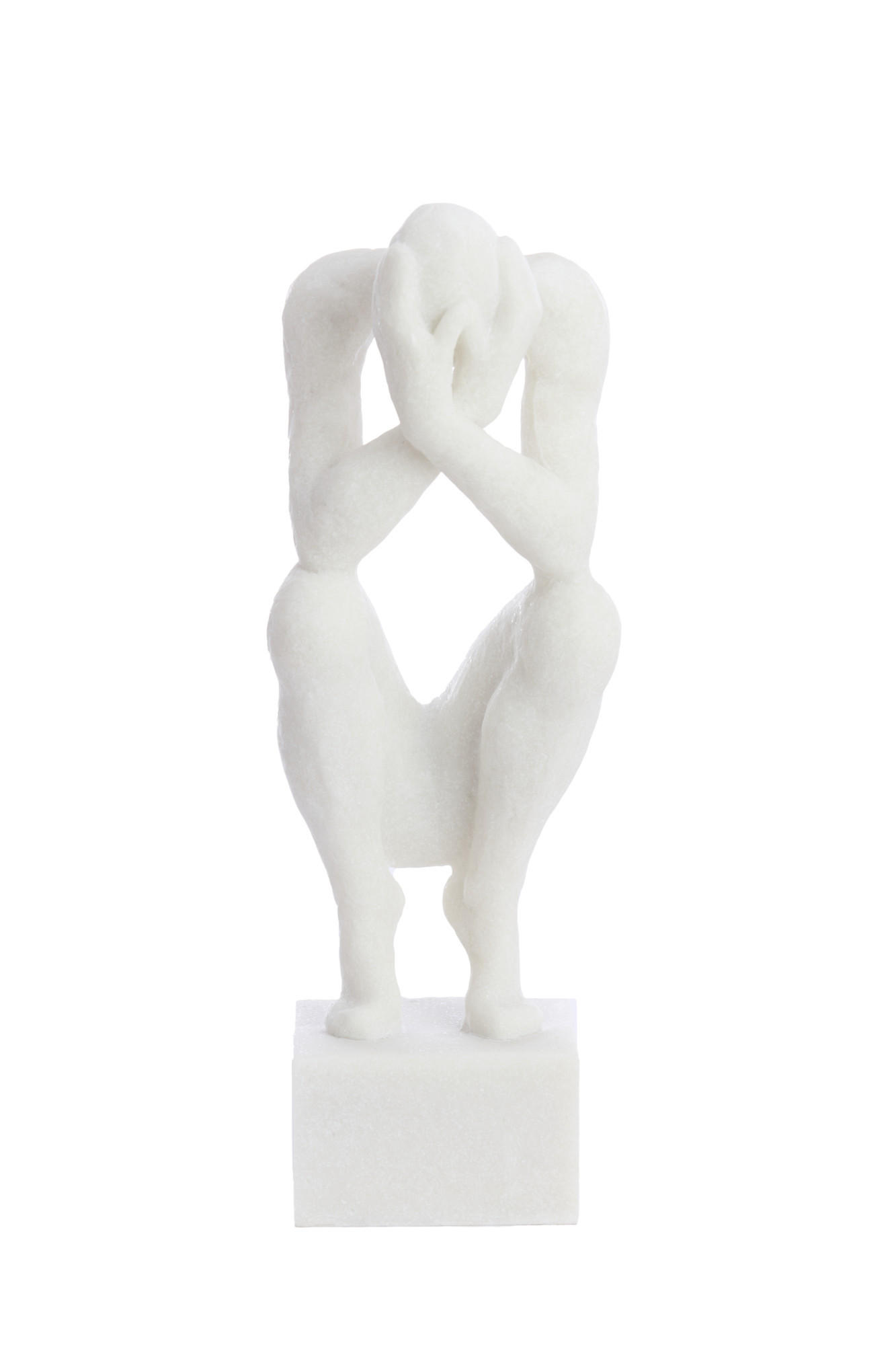 ORNAMENT Lovinac Weiß 19/16/47 cm - Weiß, Kunststoff (19/47/16cm) - Light & Living