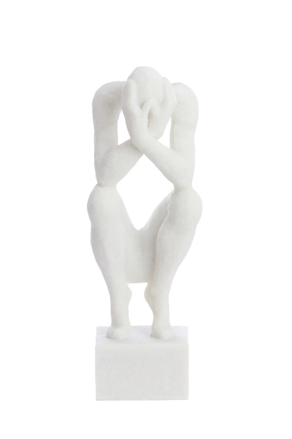 ORNAMENT Lovinac Weiß 19/16/47 cm - Weiß, Kunststoff (19/47/16cm) - Light & Living