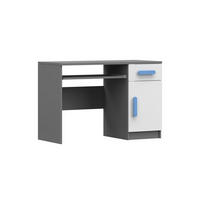 KINDERSCHREIBTISCH INGE 08 110/75/50 cm Weiß+Grau/Blau - Blau/Weiß, Holzwerkstoff (110/75/50cm) - Deine Möbel 24