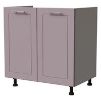 SPÜLENUNTERSCHRANK Bari D8Z/80 Grau / RAL 4009 pastellviolett 80 / 50 / 82cm - Violett/Grau, Holz/Holzwerkstoff (80/82/50cm) - Feldmann-Wohnen