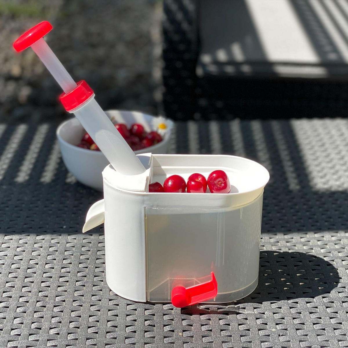 KIRSCHENTKERNER - Weiß, Kunststoff (24cm) - Intirilife