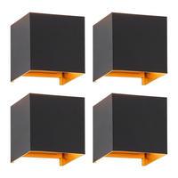 WANDLEUCHTE Luminara 10/10/10 cm - Schwarz, Metall (10/10/10cm) - ZMH