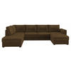 WOHNLANDSCHAFT Wilma, Seite: Links - Schwarz/Bronzefarben, Holz/Textil (305/85/188cm) - MIRJAN24
