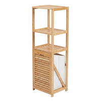WÄSCHEKORB aus Bambus 32/35/118 cm - Beige, Naturmaterialien (35/118/32cm) - NUXIO
