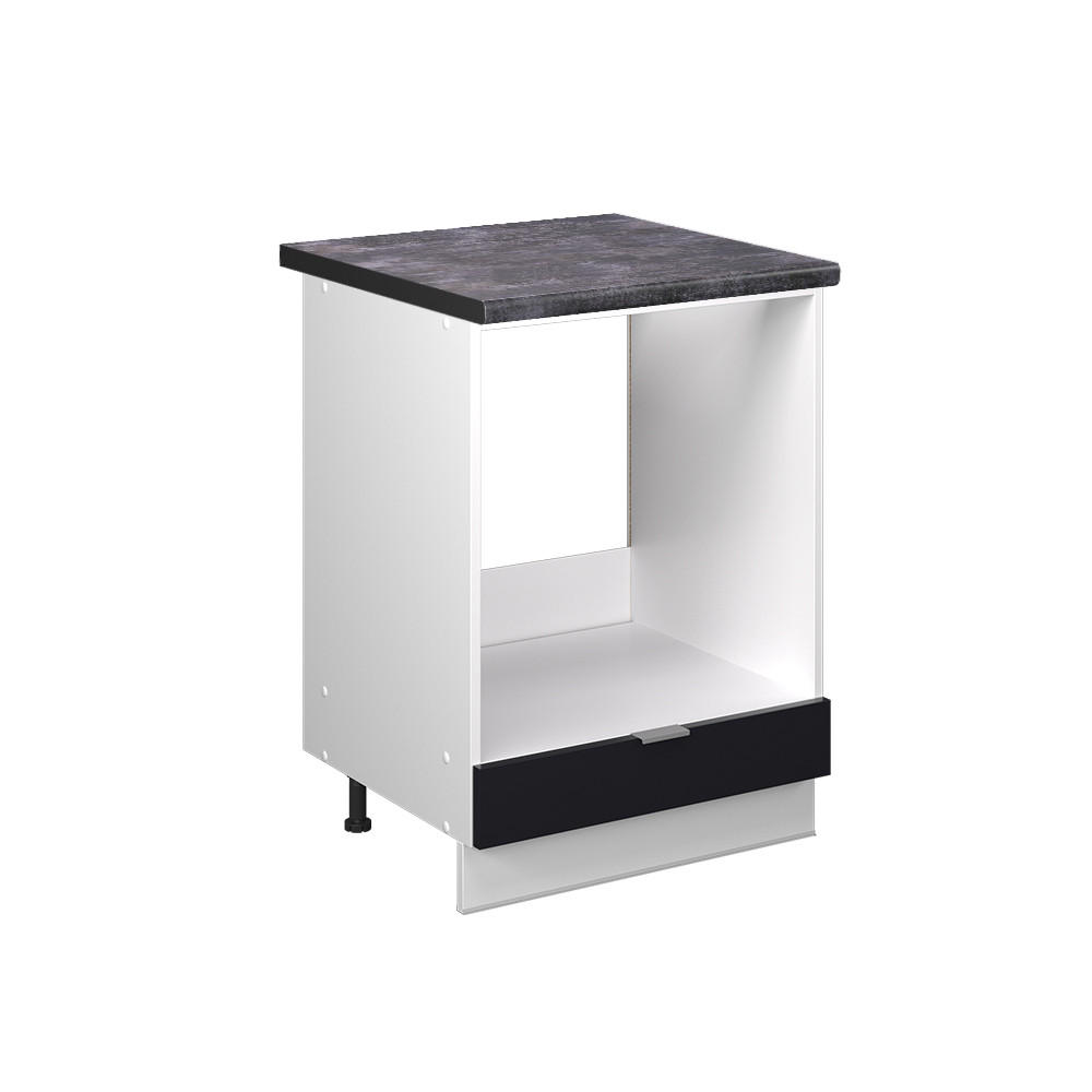 SKŘÍŇKA NA VESTAVĚNOU TROUBU Fame-Line Černý pruhovaný 60 cm , PD Antracit - bílá/černá, kompozitní dřevo (60/82/60cm) - Vicco