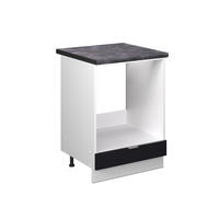 SKŘÍŇKA NA VESTAVĚNOU TROUBU Fame-Line Černý pruhovaný 60 cm , PD Antracit - bílá/černá, kompozitní dřevo (60/82/60cm) - Vicco