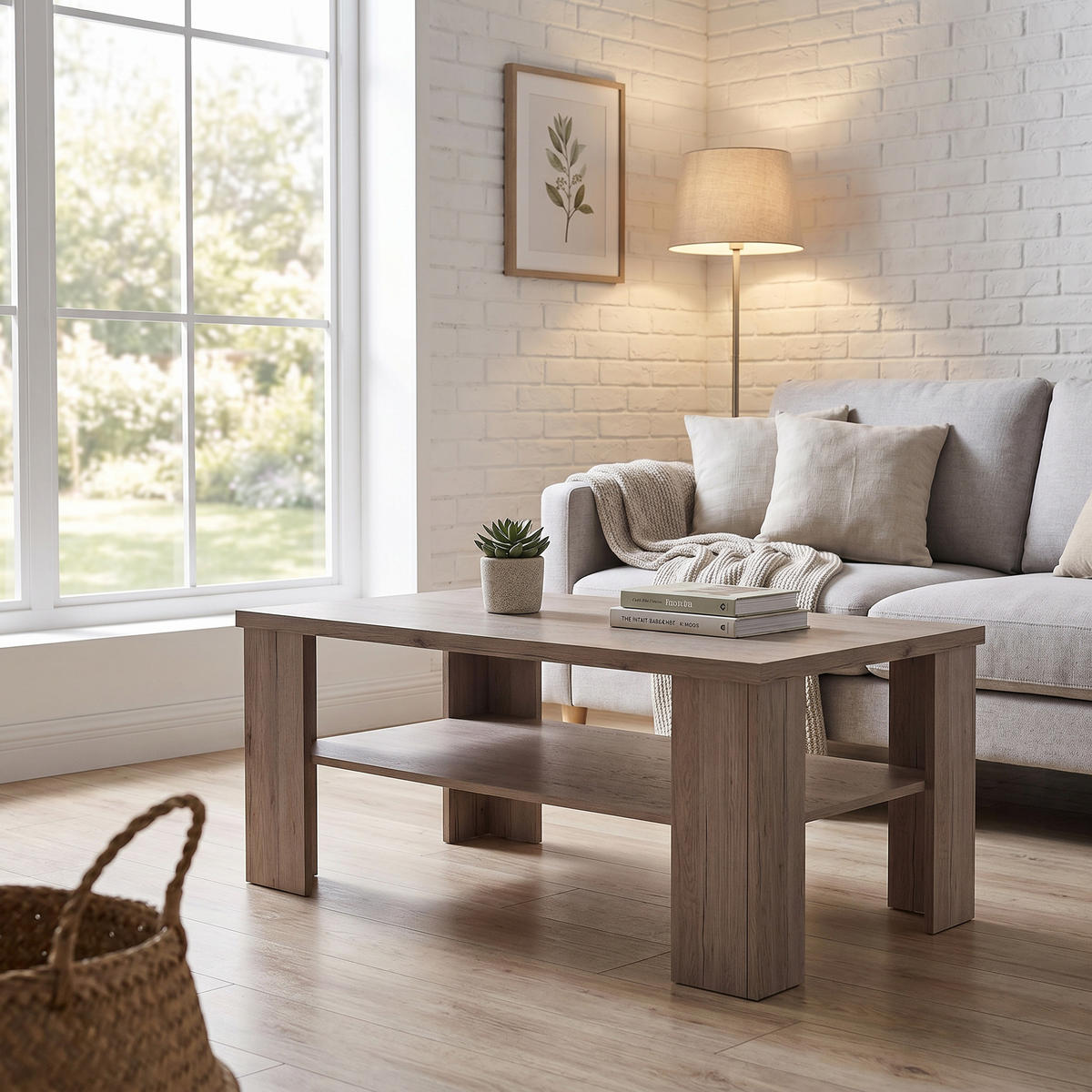 COUCHTISCH LIVORNO 120 cm Eichefarben - Eichefarben, Holzwerkstoff (55/120/60cm) - MASSENO