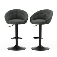 BARHOCKER Goldamo Anthrazit 58.5 x 84.5 cm 2er-Set - Anthrazit, Textil (58.5/84.5/105cm) - Vicco