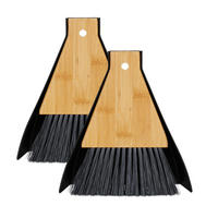 TISCHKEHRSET - Schwarz, Holz/Kunststoff (15/16.5/4cm) - Relaxdays