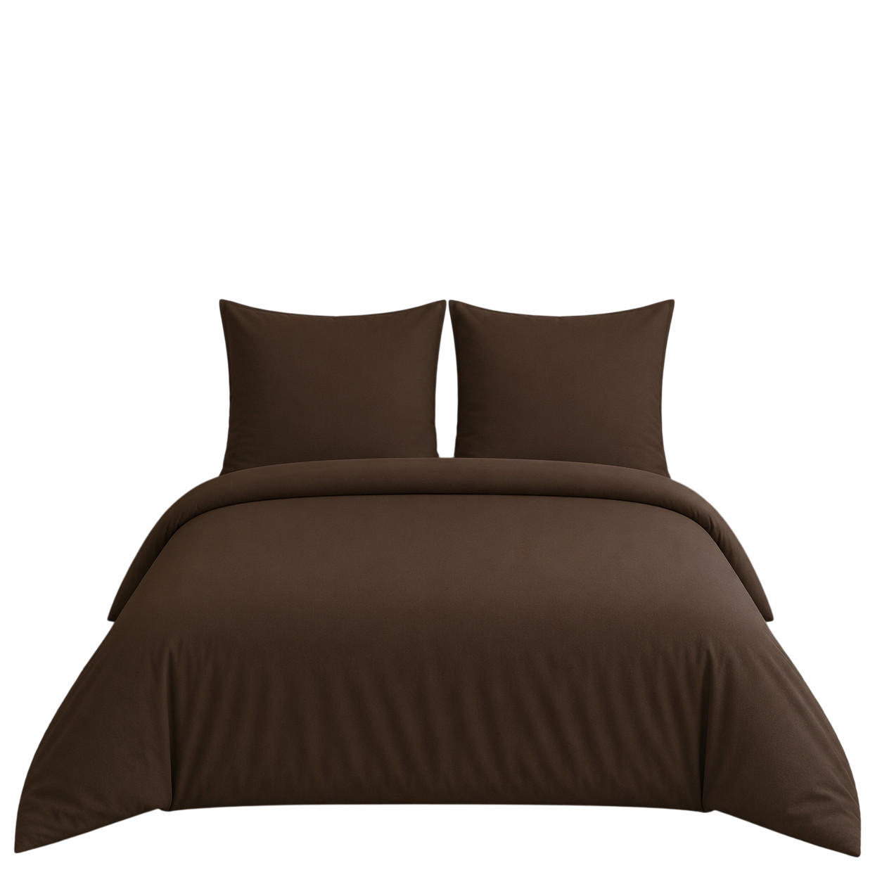 BETTWÄSCHE 3-teilig 200/200 cm UNI DUNKELBRAUN - Dunkelbraun, Textil (200/200cm) - ROLFNERS
