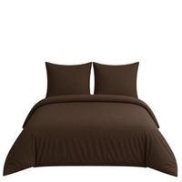 BETTWÄSCHE 3-teilig 200/200 cm UNI DUNKELBRAUN - Dunkelbraun, Textil (200/200cm) - ROLFNERS