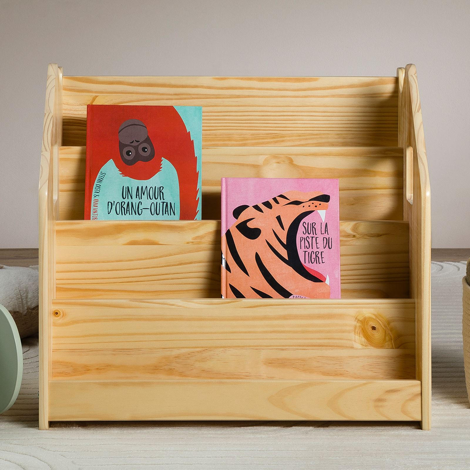 BÜCHERREGAL BRUNO - Naturfarben, Holz (65/60/40cm) - IDIMEX