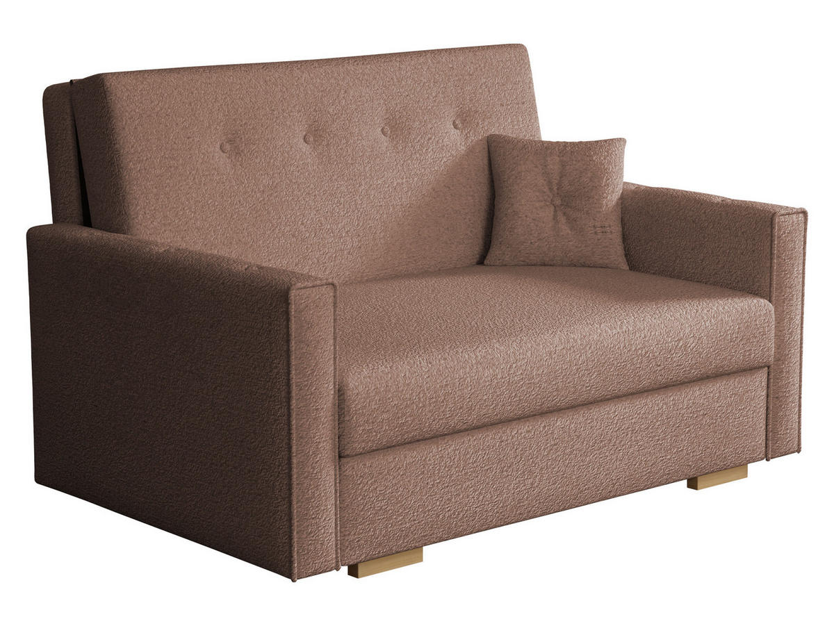 SCHLAFSOFA Viva Sonic II - Schwarz/Braun, Holz/Textil (133/85/100cm) - MIRJAN24