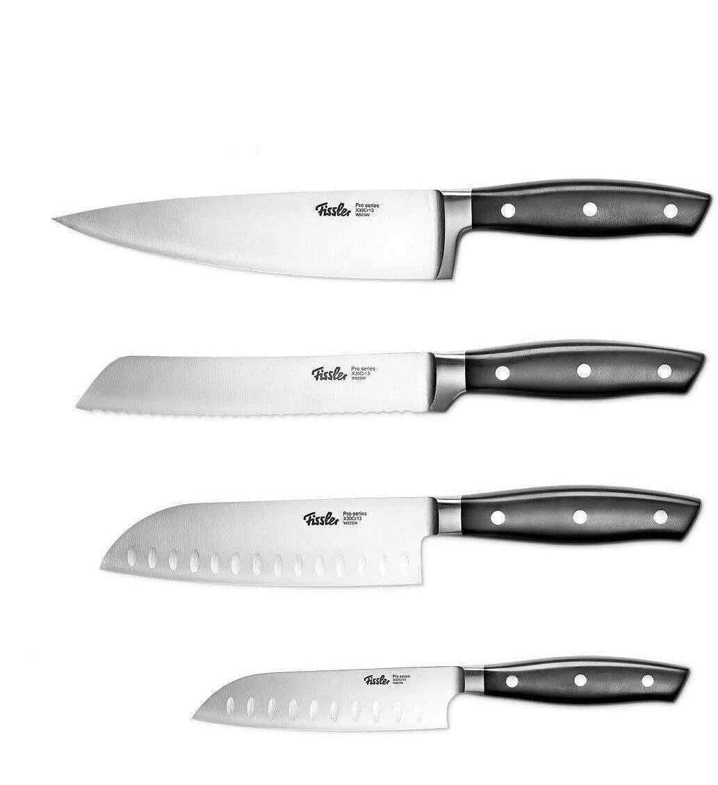 MESSERSET Profi Silber 4-Teilig - Schwarz, Metall