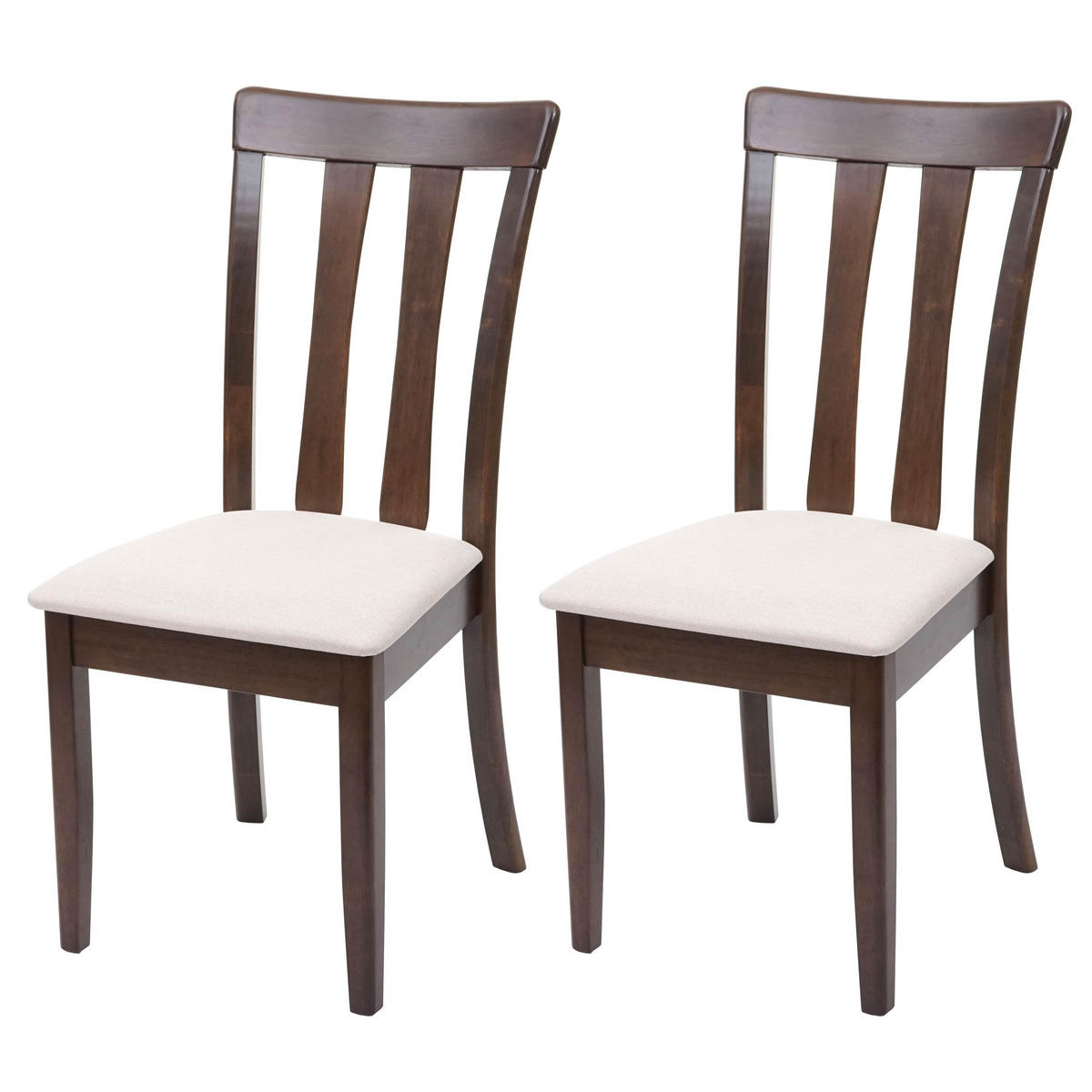ESSZIMMERSTUHL Braun, Beige 2er-Set - Beige/Braun, Holz (42/96/58cm) - MCW