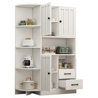 ECKSCHRANK 104/35/155 cm mit 3 Türen und 2 Schubladen – Weiss - Weiß, Holzwerkstoff (104/155/35cm) - BEAOK