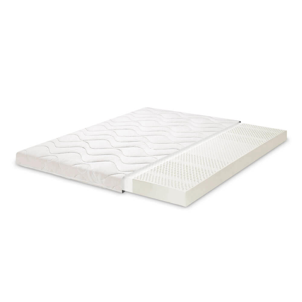TOPPER Natura Latex Weiß 80x200 cm – Höhe 8 cm - Weiß, Naturmaterialien/Textil (80/200cm) - Letti Moderni
