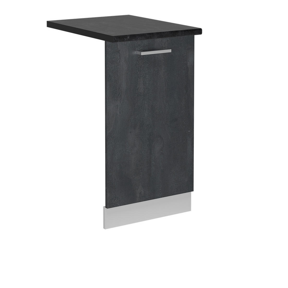 GESCHIRRSPÜLBLENDE R-Line Schwarz Beton 45 cm , AP Anthrazit - Schwarz/Weiß, Holzwerkstoff (45/81.8/1.6cm) - Vicco